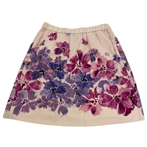 Anthropologie Edme & Esyllte Pink Purple Floral Skirt Size Small - Picture 1 of 4